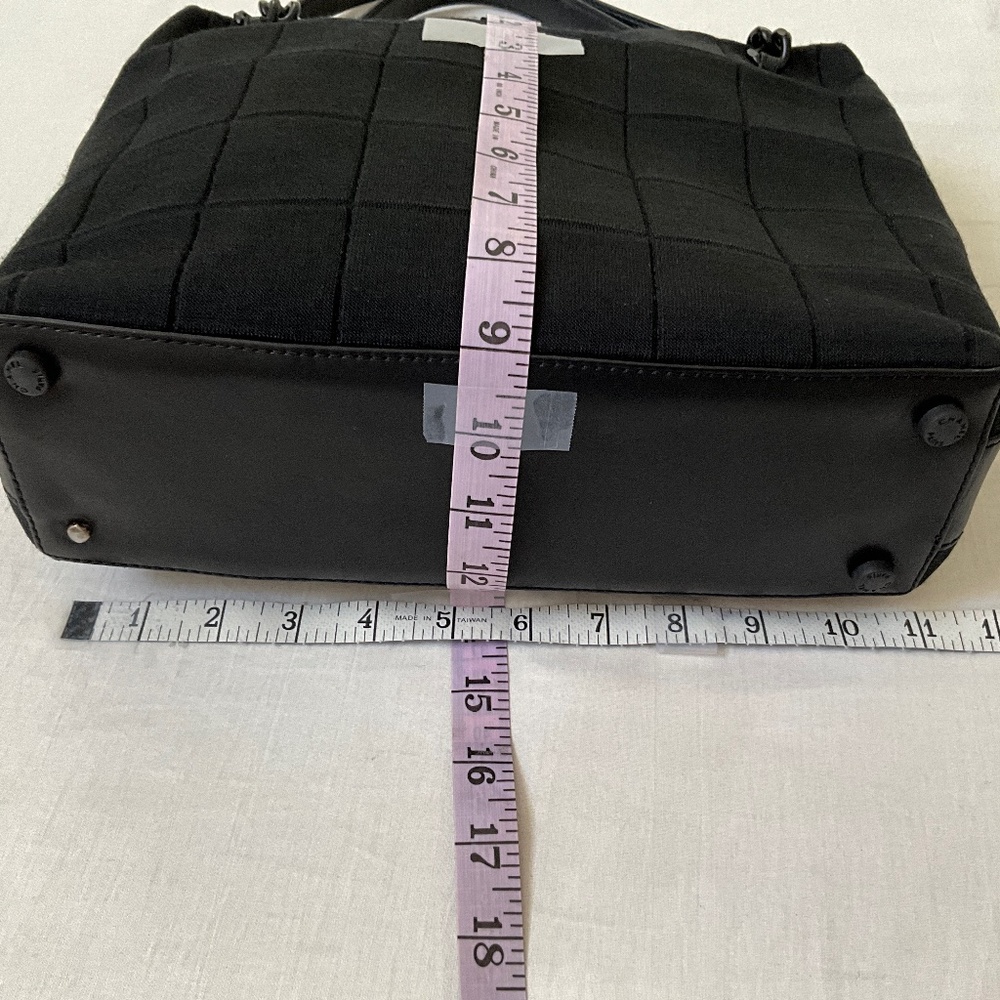 CHANEL Vintage Jersey Square Quilt Shoulder Tote Black - Picture 13 of 15
